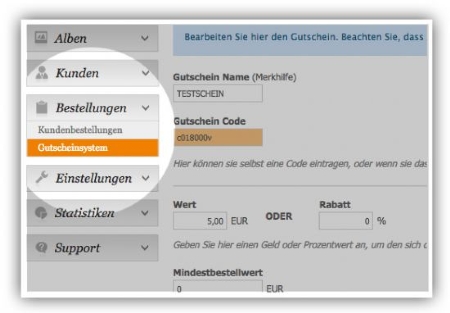 Jetzt in StorePhoto! Das Gutscheinsystem für Ihren Onlineverkauf...